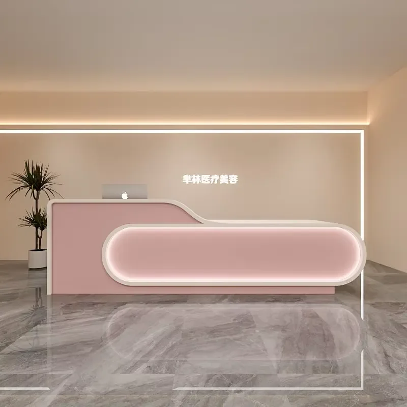 for Paint Baking Company Front Desk Reception Desk Customizable Computer Desk Workstation Designer Furniture