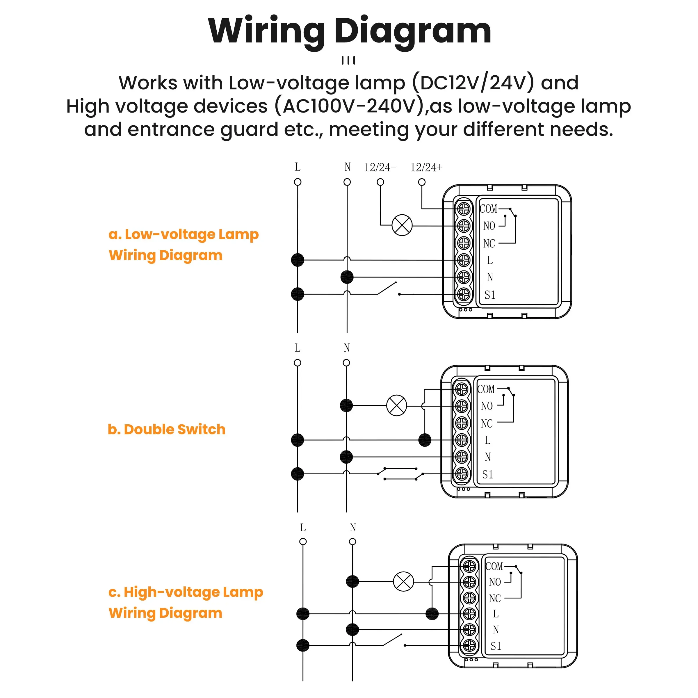 GIRIER Tuya Smart ZigBee/WiFi Switch Module 5A Dry Contact Smart DIY Breaker Relay DC 12/24V AC100-240V Support Alexa Hey Google