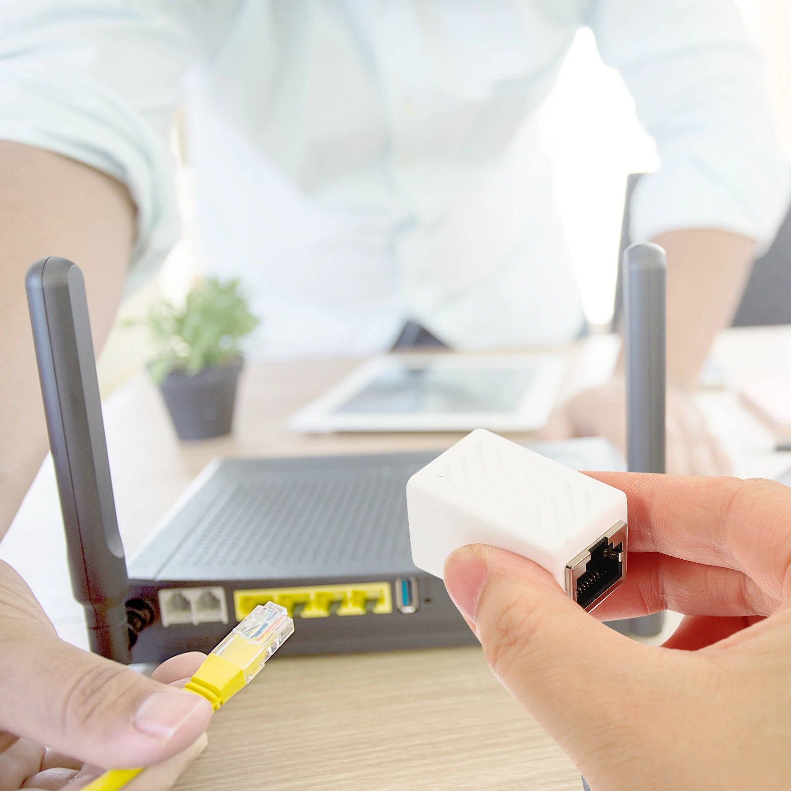 

2 шт. разъем Ethernet, разъем сетевого кабеля, гнездовой адаптер, удлинитель из цинкового сплава Cat6, компьютерные кабели