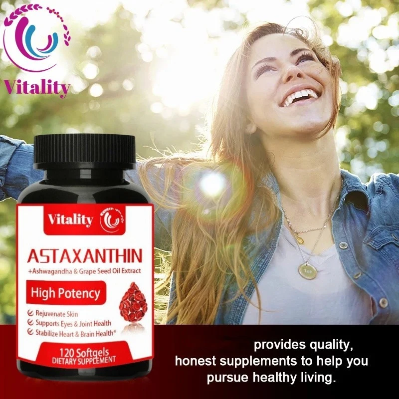 Vitality Krill Oil Phospholipid Omega-3 EPA & DHA Phospholipids and Astaxanthin for Joint Brain, Immune and Cardiac Support Diet