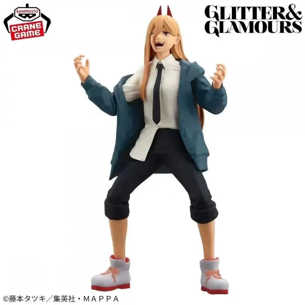 Коллекционная фигурка человека-бензопилы Bandai Banpresto — украшения для сидения и лежания для домашнего декора и подарков для фанатов аниме
