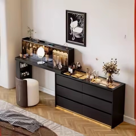 combination makeup table home Luxury furniture Simple small apartment dresser chest cabinet integrated partition room furniture