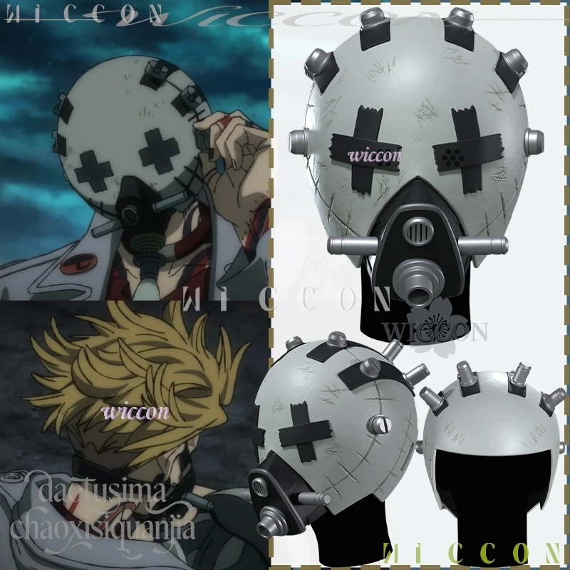 

Love CoCos Store GACHIAKUTA аниме косплей Enjin анфас 3D маска из полилуктической кислоты реквизит аксессуары панк шлем с черепом Хэллоуин