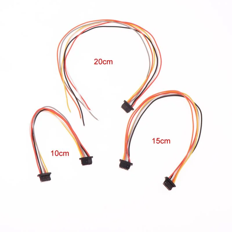 2Pcs For D-JI O3 Air Unit Flight Controller Direct Plug 6P Connecting Cable 10cm/15cm/20cm Silicone Wire For F4 F7 FC FPV Drones