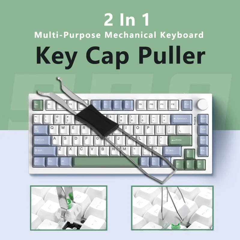 

Universal 2-In-1 Multi-Purpose Mechanical Keyboard Key Cap Puller Keycap Shaft Remover Button Extractor Keyboards Accessories