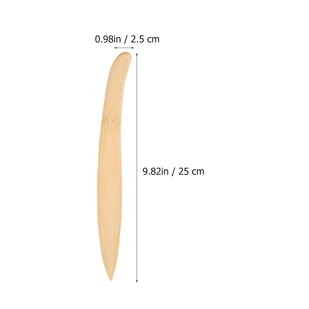 Bamboo Letter Opener Paper Cutter For Envelopes Rice Paper Stationery Wood Trimmer Portable Office School Home Use