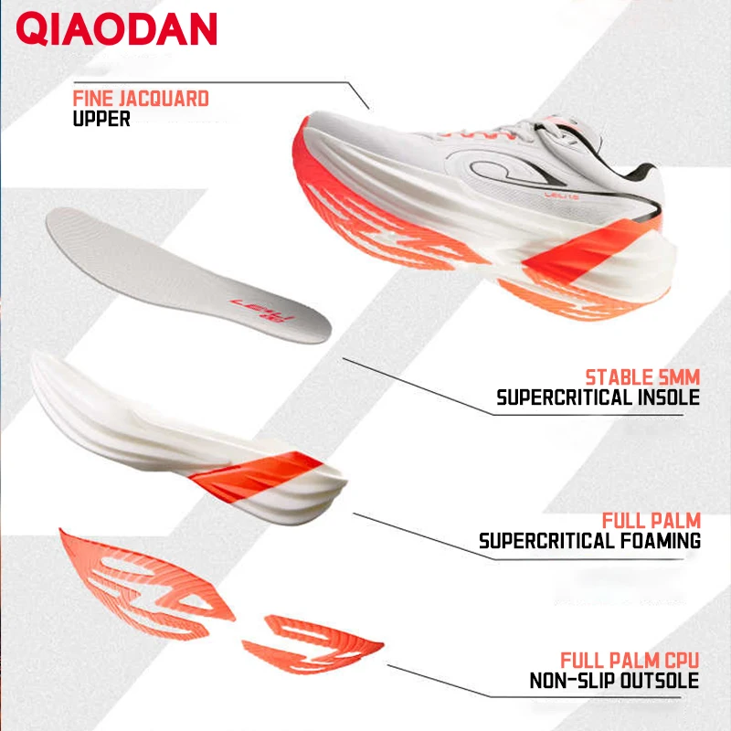 QIAODAN TG1.0 Men's 2025 Marathon Racing Shoes Shock Absorbing High Rebound Distance Training Running Sneakers QDB023253285 - Image 3