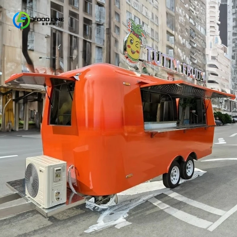 

China Food Cart Vending Cart Outdoor Mobile Fast Food Trailer Customized Food Truck With Full Kitchen