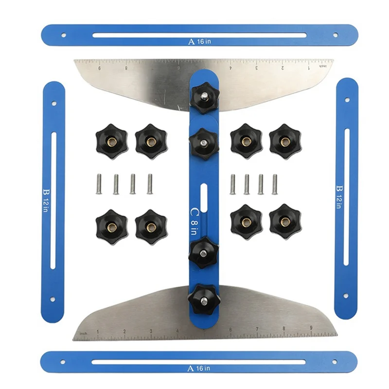 Telescopic Foldable Stair Tread Gauge Template Tools Aluminum Alloy Angle Ruler Measuring Woodworking Accessories