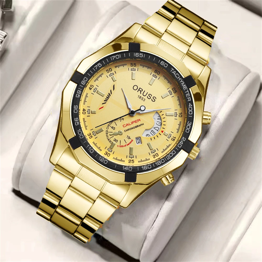 Echt aanmatigend zakelijk sporthorloge voor heren, hoogwaardige Koreaanse versie, eenvoudig lichtgevend herenhorloge met dubbele kalender