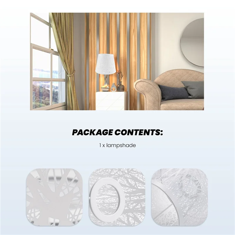 

LLCS-Small Lamp Shade,Barrel Metal Lampshade With Pattern Of Trees For Table Chandelier Wall Lamp