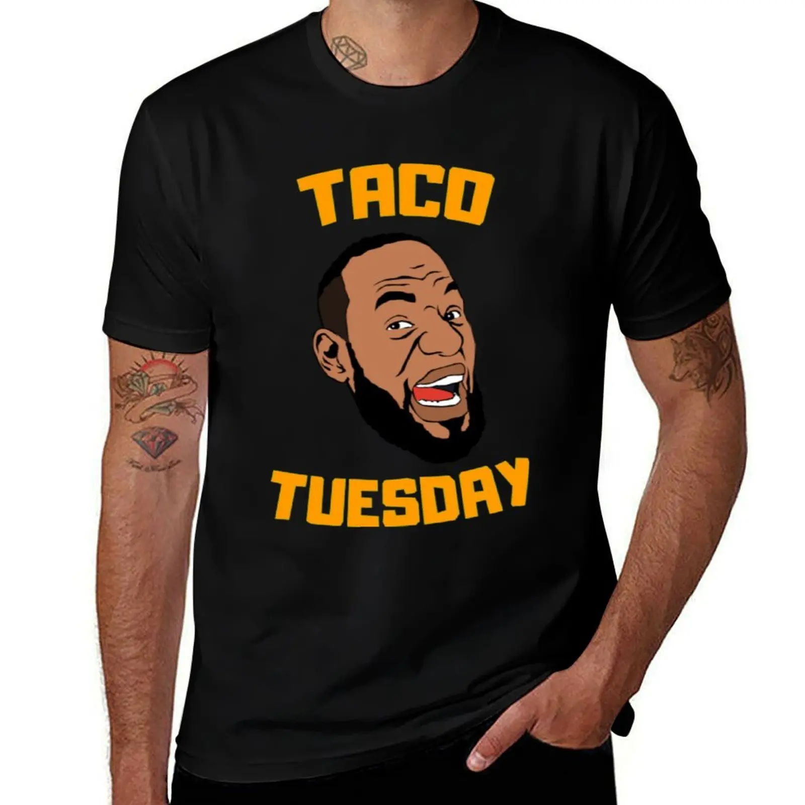 Taco Tuesday T-Shirt Basic Plain Short Sleeve Crew Neck Tee T-Shirt