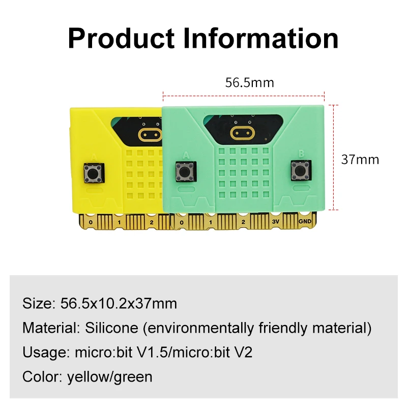 BBC Micro:bit V2 Colors Silicone Protective Case DIY Pocket-sized Computer Kit for Students Learning Program and School Projects