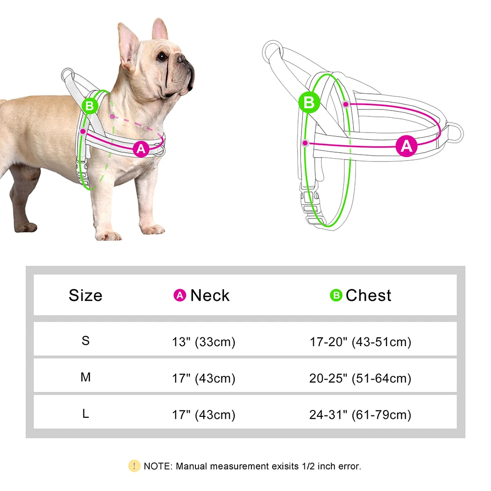 No Pull Dog Harness Adjustable Nylon Vest For Walking Training_voghion.com