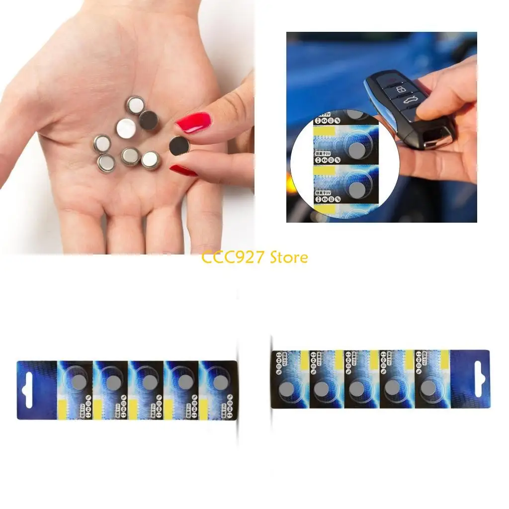 B03F 5Pcs CR1225/CR1216/CR1220/CR927 3V Lithium Batteries Coin Cell For Car Remote Control LED Light Clock Watch