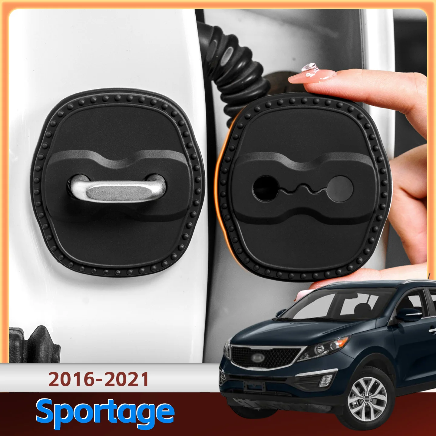 

2/4Pcs Silicone Car Door Lock Cover Protective Decoration Case For KIA Sportage 2016 20217 2018 2019 2020 2021