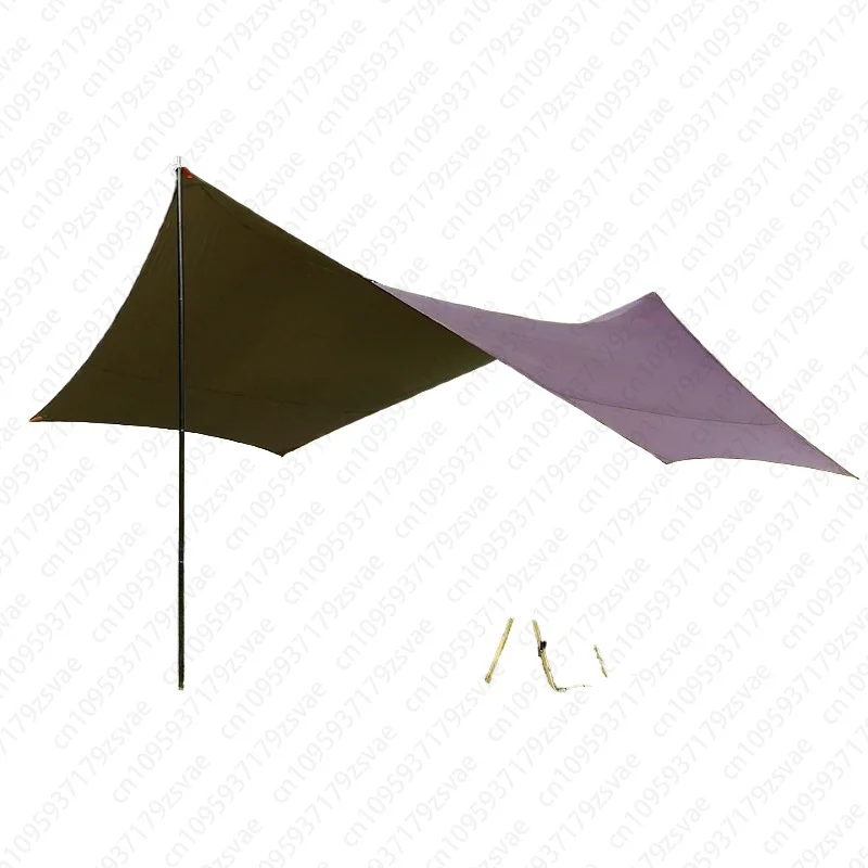 Aluminum pole ultra-light camping rain and sun protection awning tent large canopy