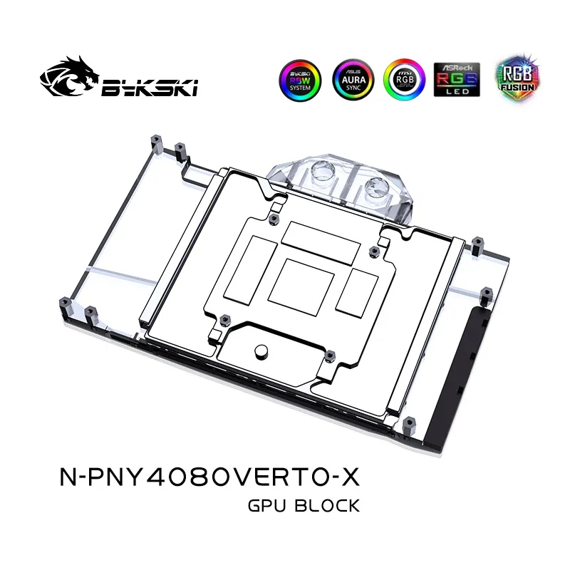 Bykski GPU Block Use for PNY GeForce RTX4080 16GB XLR8 Gaming Graphics Video Card Water Cooling / Radiator N-PNY4080VERTO-X