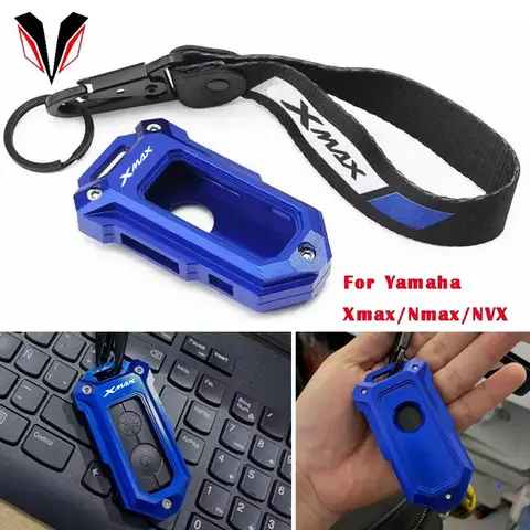 For YAMAHA XMAX 300 XMAX300 XMAX 250 X-MAX 125 250 300 Nmax 155 Motorcycle Key Cover Case Shell And Keychain Keyring Accessories