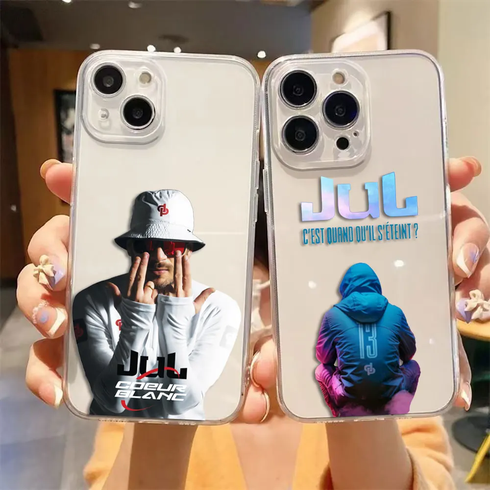 

Hot Rapper JuL Cover Clear Phone Case For iPhone Apple 16 15 14 12 13 11 Pro 8 7 SE Plus X XS Max Transparent TPU Case Funda