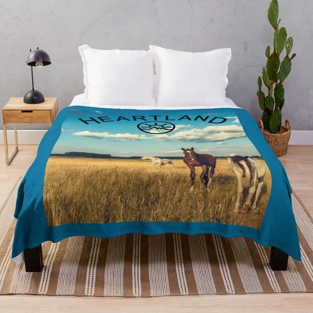

Heartland, Heartland Horse Throw Blanket For Decorative Sofa Furrys Designers Weighted Blankets