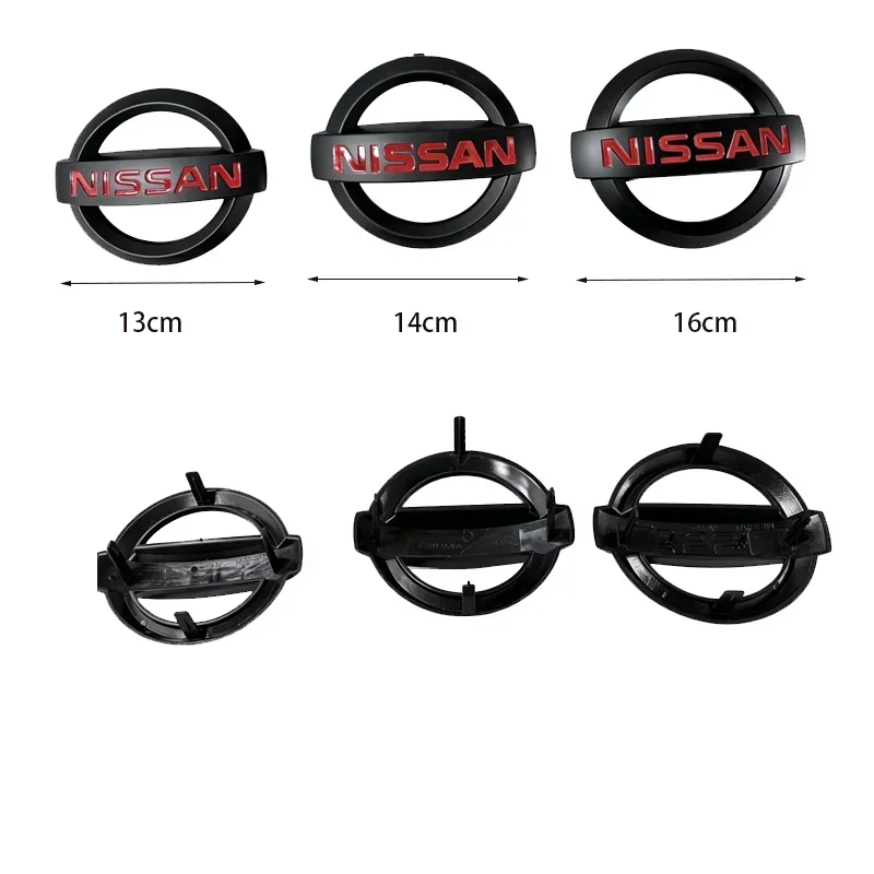 ABS Auto Frontgrill Heckklappe Emblem Aufkleber für Nissan Qashqai J11 X-Trail Kicks Navara Juke Sylphy Altima Elgrand Leaf Micra – Detail 5