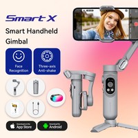 AOCHUAN 3-Axis Handheld Gimbal Stabilizer for Smartphone with Fill Light for iPhone Android Face Tracking Tiktok Vlog Smart x