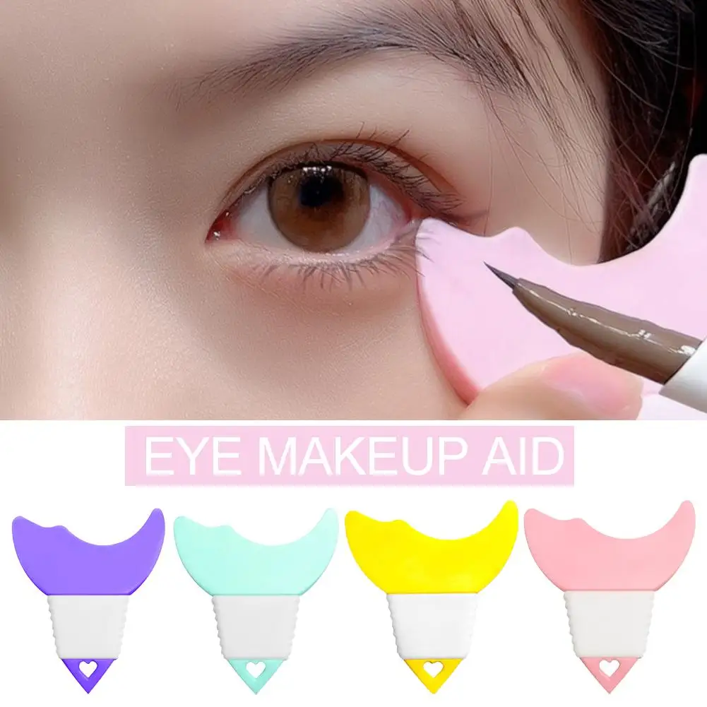 Eyeliner stencils herbruikbare siliconen eyeliner hulp mascara guard eyeliner oogmake-up tool voor vrouwen beginners N5K2
