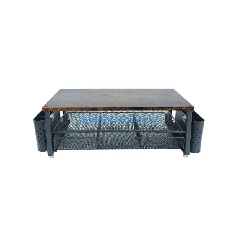 Y5GD Smooth 9mm Metal Computer Support Featuring Integrated Storage For Office Use