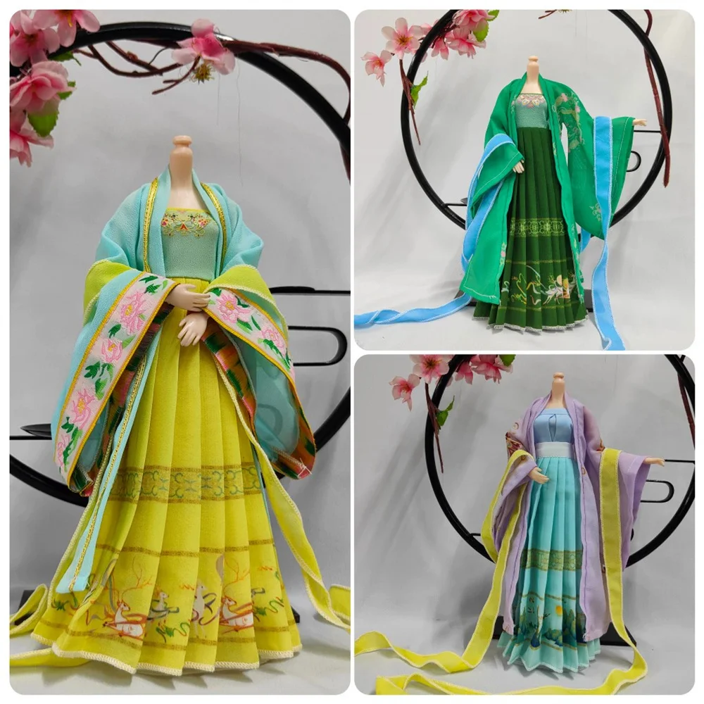 

Customize 1/6 Female Hanfu Chinese Ancient Long Dress Classical Tradition Suit Rope Clothingfor 12inch Action Figure Model