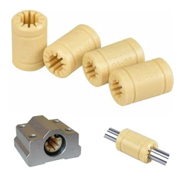 4 pz/lotto RJMP cuscinetti lineari in plastica boccola a sfera cuscinetto in polimero solido albero 6mm 8mm 10mm 12mm per parti di stampanti 3D fai da te CNC