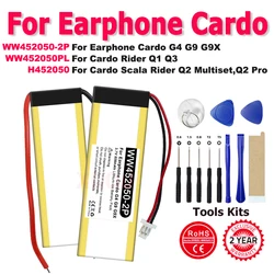 XDOU New WW452050-2P WW452050PL H452050 Battery For Earphone Cardo Multiset Rider Q1 Q2 Q3 G4 G9 G9X Pro + Kit Tools