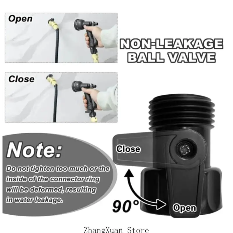 Gartenschlauch-Wasserstoppteile 12er-Pack, 3/4-Gewinde-Wasserabsperrkugelhähne 3XUF – Detail 5