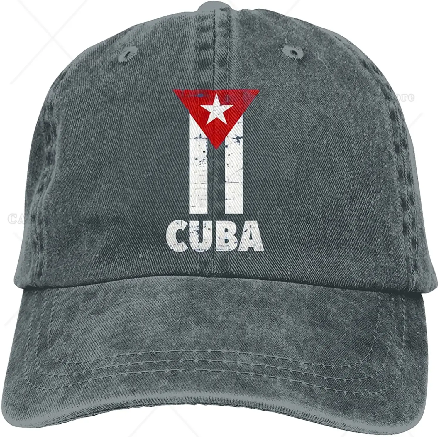 

Cuba Baseball Cap Summer Outdoor Retro Adjustable Denim Hat Sun Hats for Men One Size