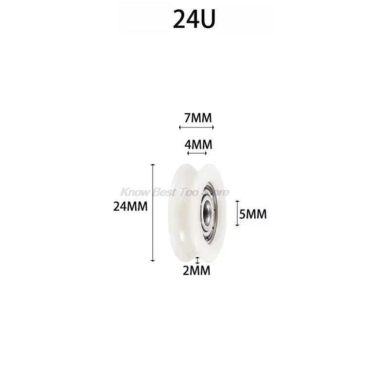 5PCS 625 Plastic Bearing U-Shaped H-Groove Roller 626 Sliding Door and Window Pulley Nylon Mechanical Wheel 6000 Bearing - view 5