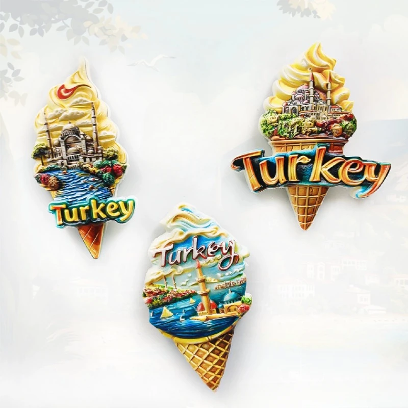 Türkiye Refrigerator Paste Summer Ice Cream with Hand Gift Travel Souvenir Gift Room Decoration