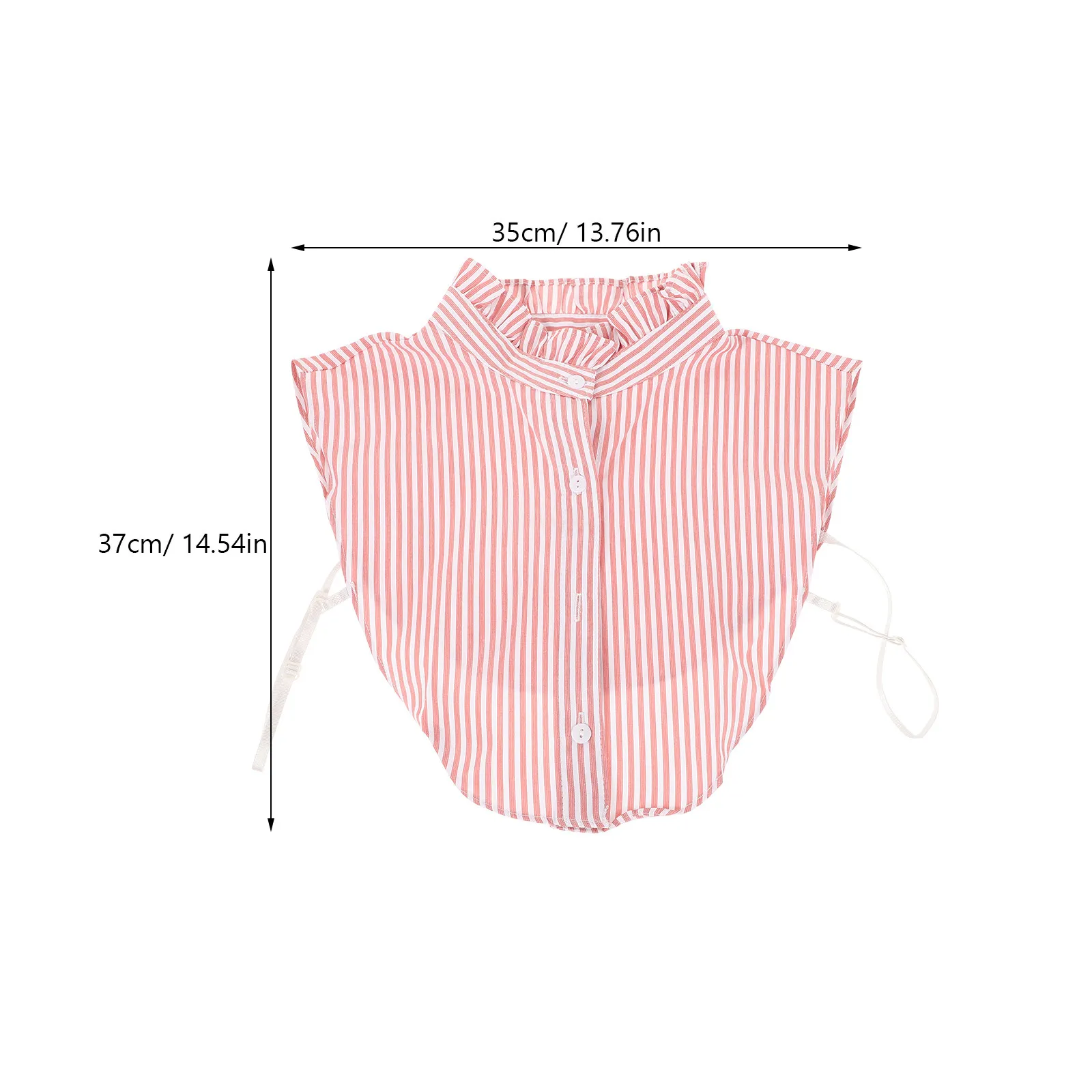 Women Detachable Striped Fake Collar Stand Collar Attachment Soft Comfortable Multifunctional Outfit Enhancer for Daily Party