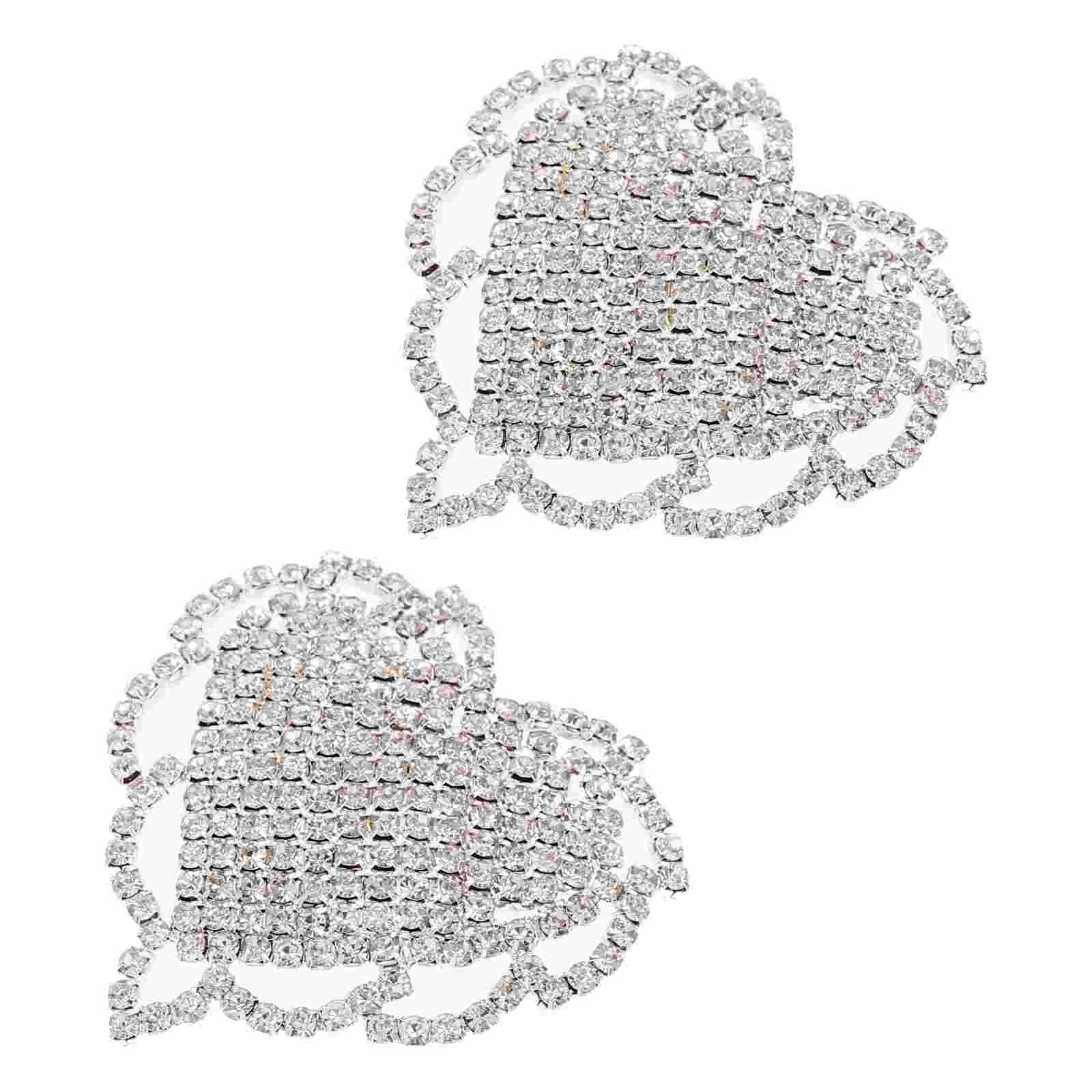 

2 Pcs Rhinestone Nipple Stickers Breast Breeding Pasties Decorative Nipples Protector Newborn Essentials Must Haves Women