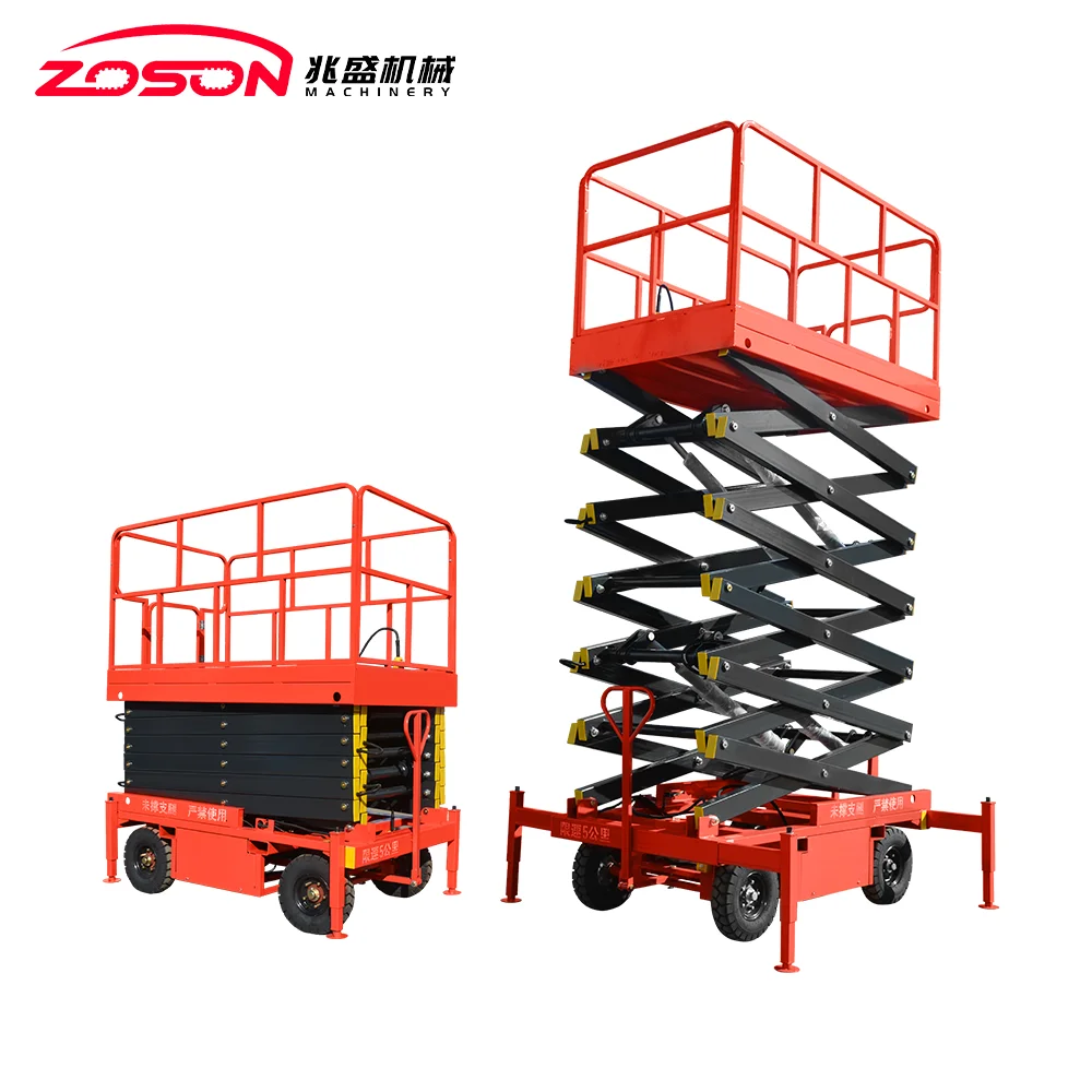 CE Certified Electric Mobile Scissor Lift Platform Quality Supplier with 450kg Lifting Capacity and 6m-14m Load Range