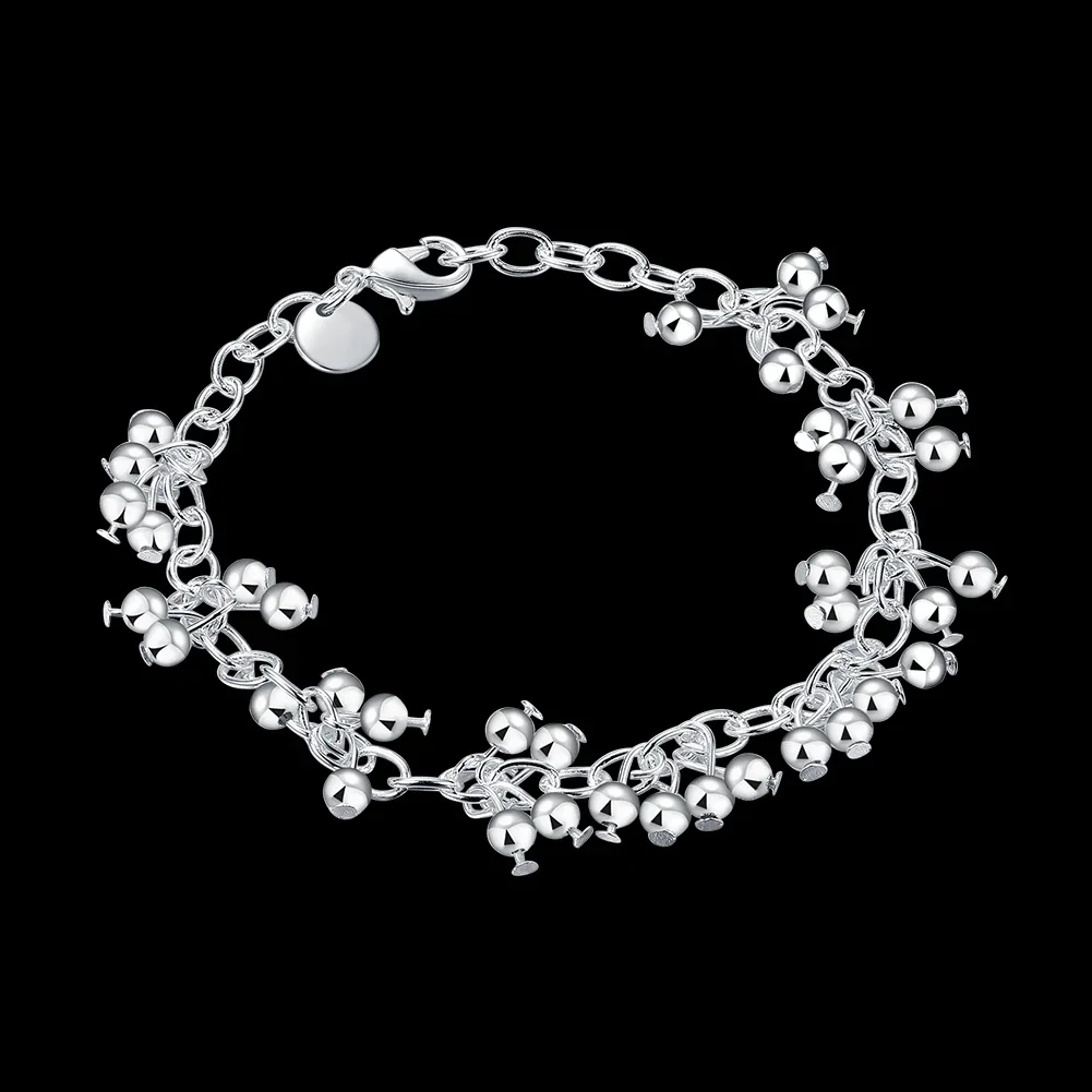 Hot luxury Custom grape beads 925 sterling silver Bracelet for woman fashion Costume Jewelry Wedding party Christmas Gifts view 5