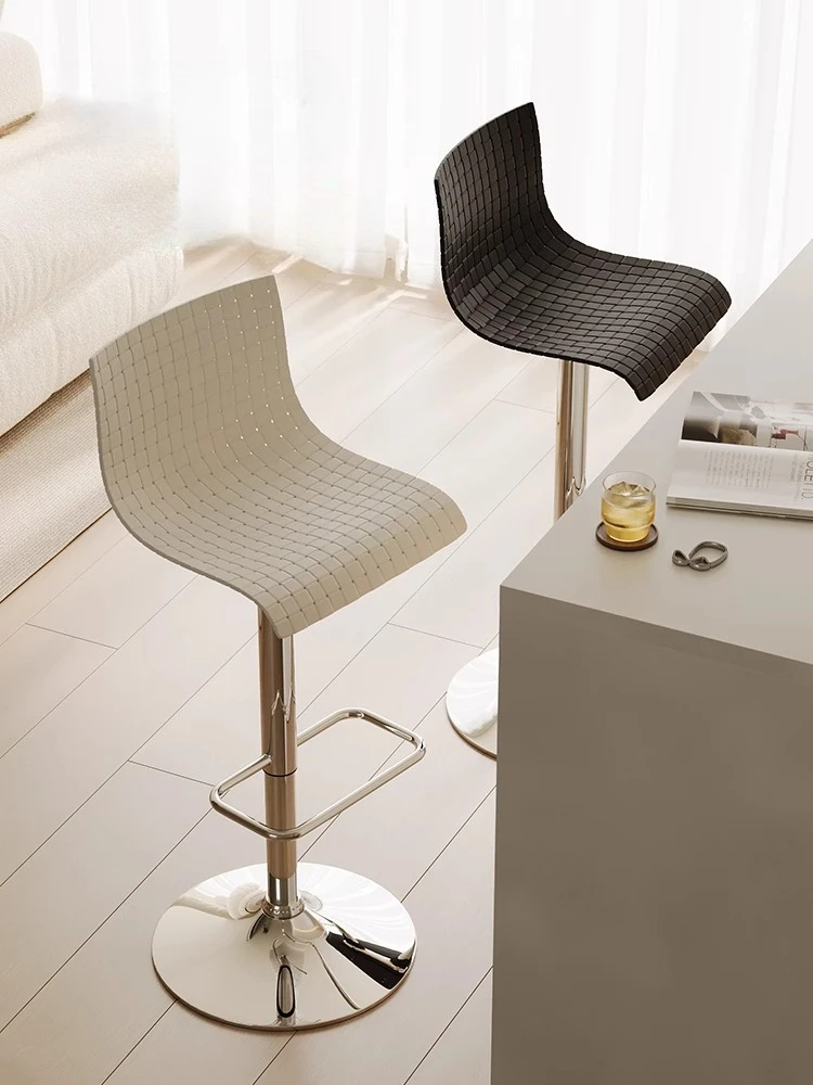 Bar Chairs Elevating Chair Nordic Tall Stool Household Stool Cashier Chairs Backrest Rotating Chair Club Chair Housewarming Gift