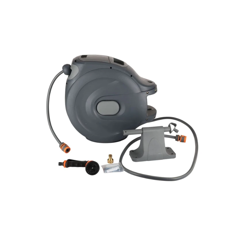 

Automatic telescopic pipe reel, garden shrinkage water drum, PVC covered yarn, garden water pipe storage for housekeepers