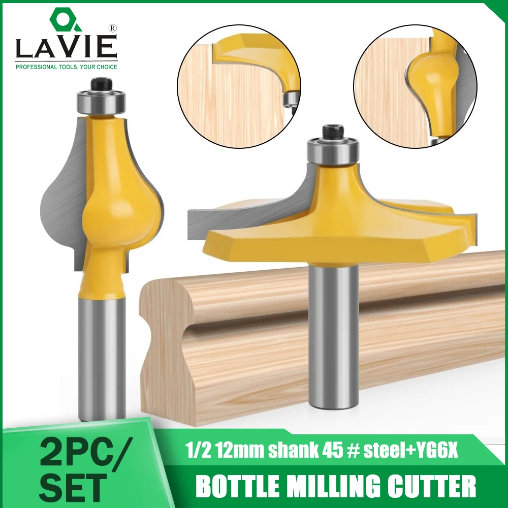 

Набор фрез LAVIE 2 шт. с хвостовиком 12/12,7 мм для подлокотников и поручней, волнистые фрезы для шипов, инструменты для деревообработки