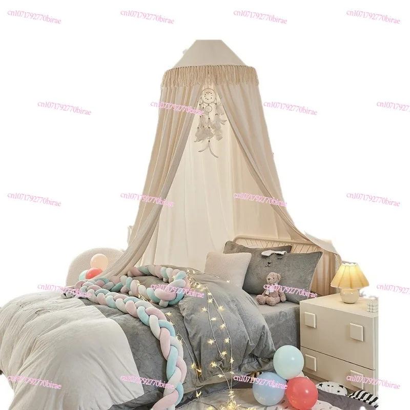 

Children's Room Dome Fringe Hanging Spike Bed Mantle Ceiling Princess Wind Free Installation Household Bedroom Blackout