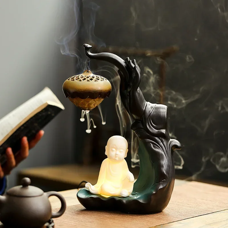 

Bergamot Lotus Dropball Backflow Sandalwood Incense Burner Incense Path Incense Burner Small Night Light