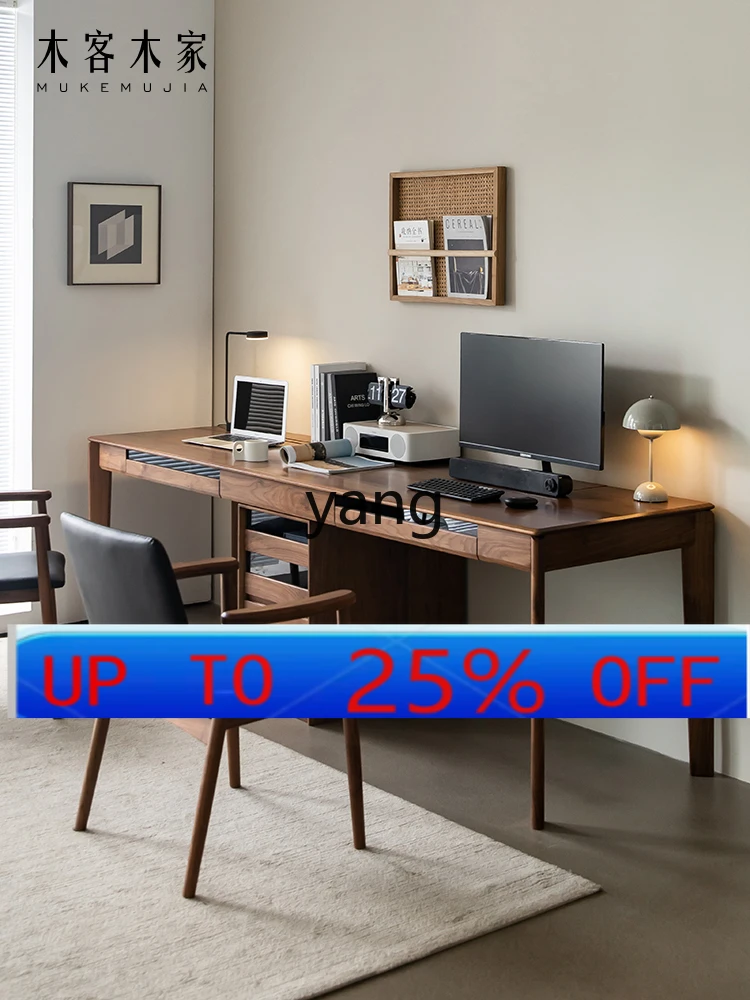 LMM solid wood double against the wall to learn to write computer office desk