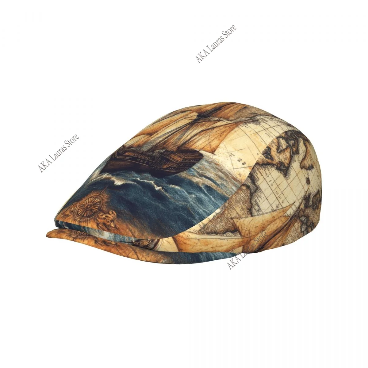 Newsboy Cap Vintage World Map  - đánh giá và giá Newsboy Cap Ivy
