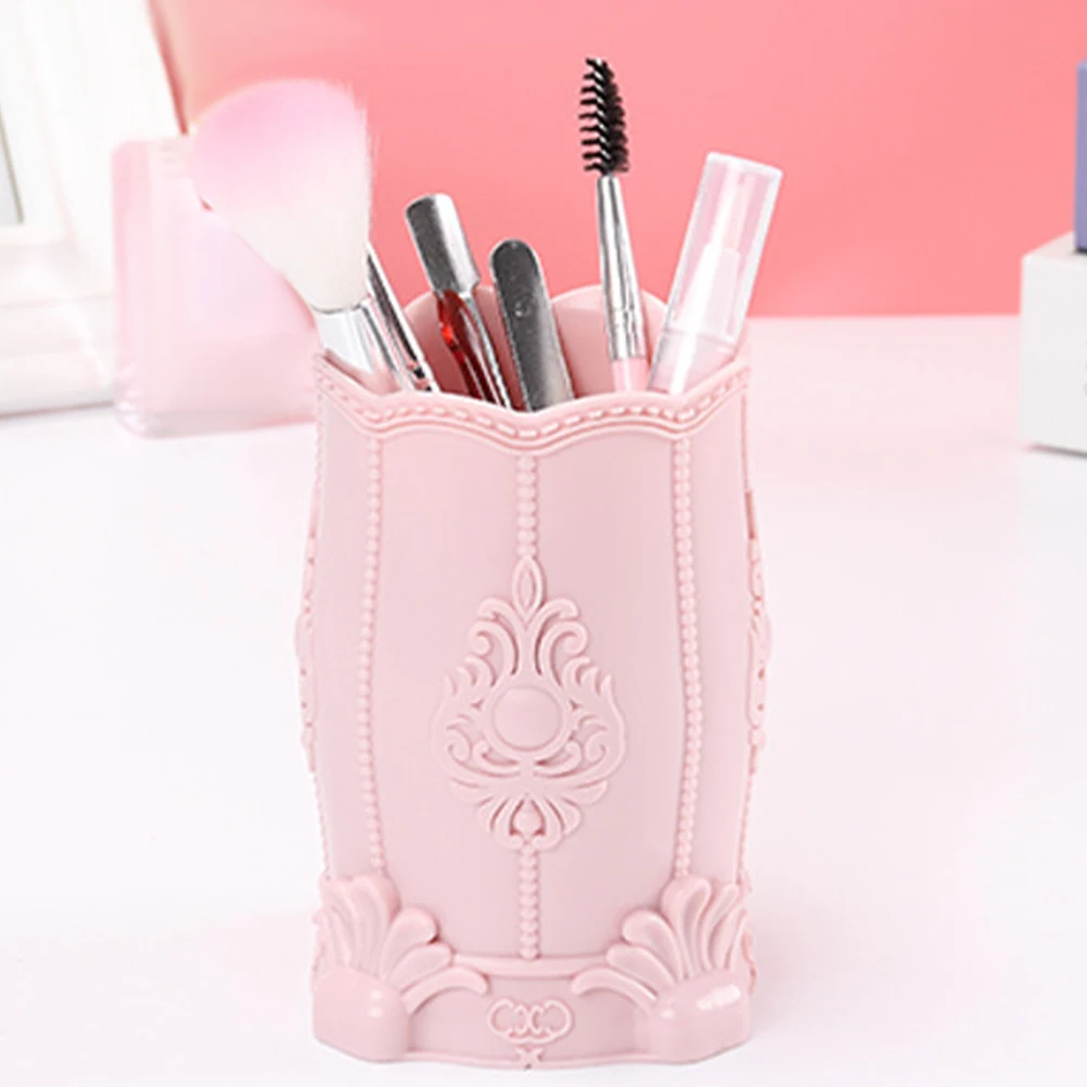 

Plastic Pen Holder Desk ganizer for Makeup Brushes Pens Pencils Classroom Storage Stable Bottom Safe Material Smooth Surface