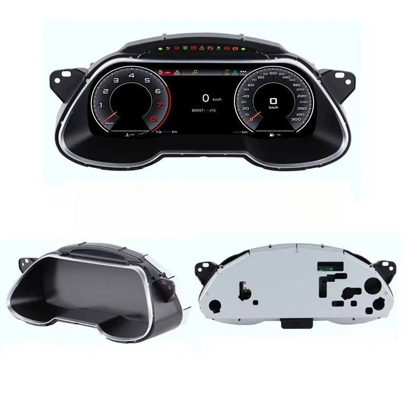 12.3 Inch Linux LCD Dashboard Panel, Plug and Play Digital Speedometer Cluster for Audi A4 A4L 2009-2016