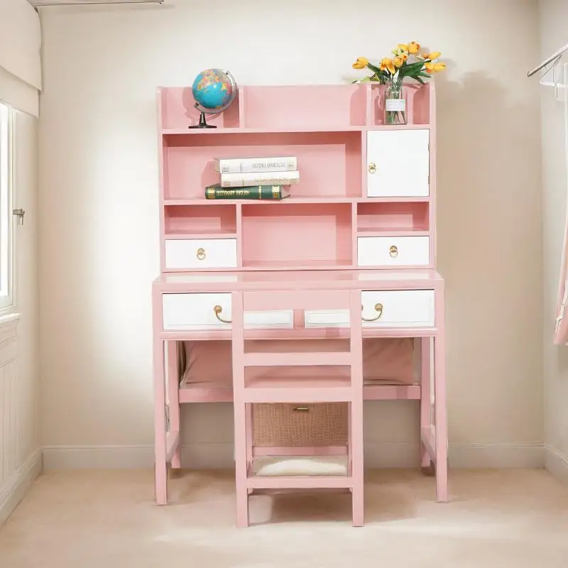 children's desk and chair combination bookcase computer table student bookcase writing desk